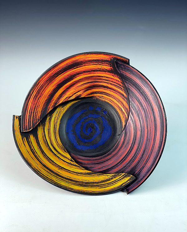 Spiraling Triangle Bowl by Thomas Harris (Ceramic Bowl) | Artful Home Spiraling Triangle Bowl by Thomas Harris (Ceramic Bowl) | Artful Home