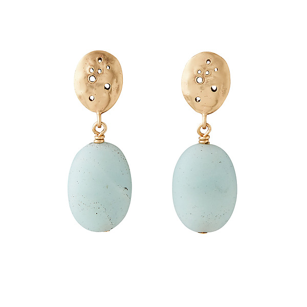 Constellation Amazonite Drop Earrings by Julie Cohn (Bronze & Stone Earrings) | Artful Home Constellation Amazonite Drop Earrings by Julie Cohn (Bronze & Stone Earrings) | Artful Home