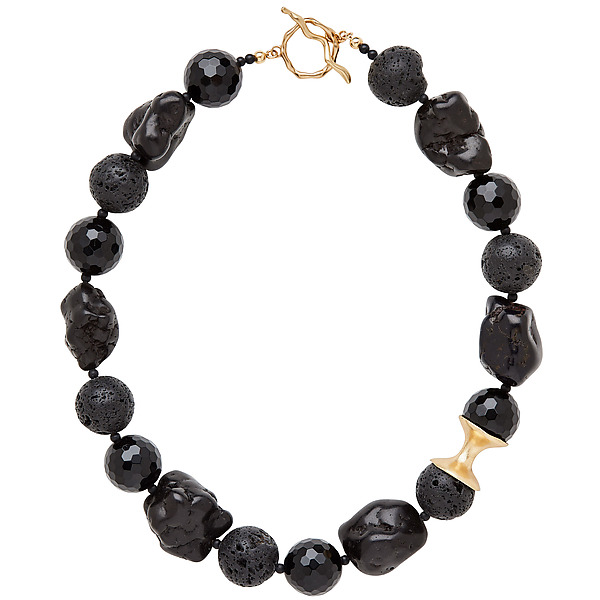 Lava Onyx Statement Necklace by Julie Cohn (Bronze & Stone Necklace) | Artful Home Lava Onyx Statement Necklace by Julie Cohn (Bronze & Stone Necklace) | Artful Home