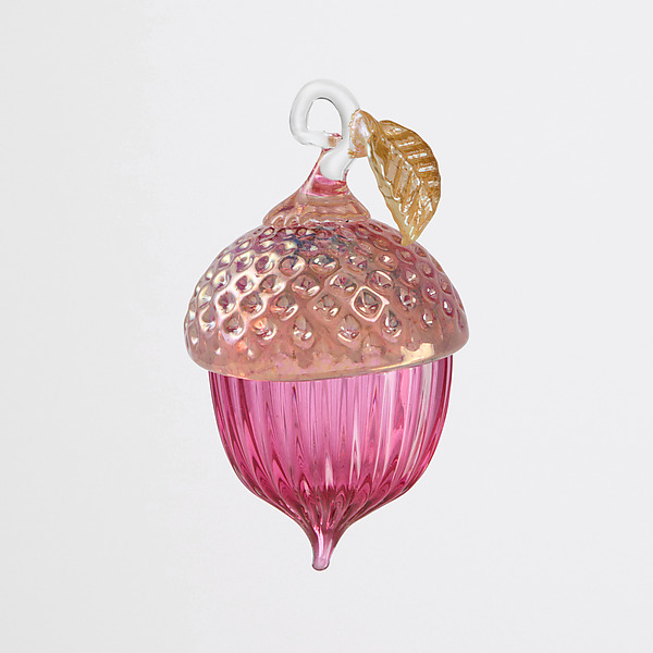 Golden Ruby Acorn by Treg Silkwood (Art Glass Ornament) | Artful Home Golden Ruby Acorn by Treg Silkwood (Art Glass Ornament) | Artful Home