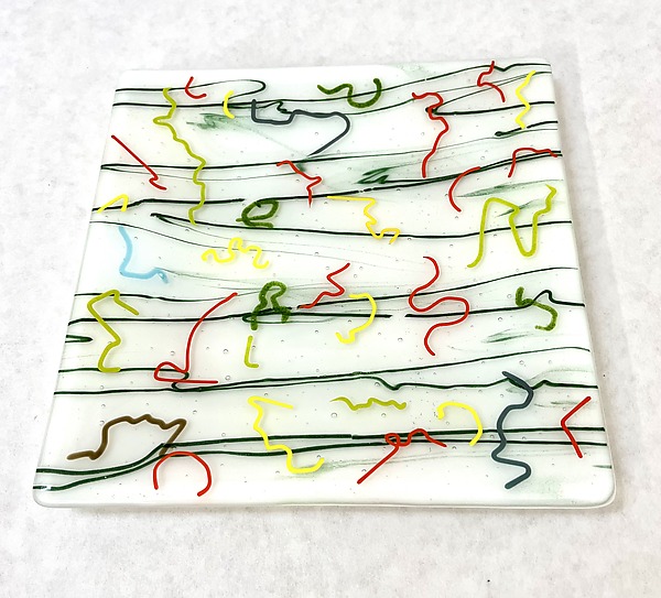 Squiggle Plate by Martha Pfanschmidt (Art Glass Plate) | Artful Home Squiggle Plate by Martha Pfanschmidt (Art Glass Plate) | Artful Home