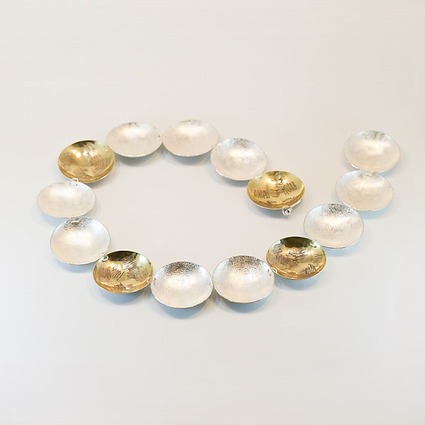 Moon in Orbit Necklace II by Jinbi Park (Gold & Silver Necklace) | Artful Home Moon in Orbit Necklace II by Jinbi Park (Gold & Silver Necklace) | Artful Home