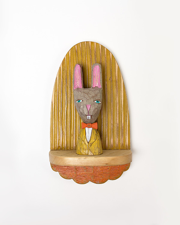 Brown Rabbit Mini by Amy Arnold and Kelsey Sauber Olds (Wood Wall Sculpture) | Artful Home Brown Rabbit Mini by Amy Arnold and Kelsey Sauber Olds (Wood Wall Sculpture) | Artful Home