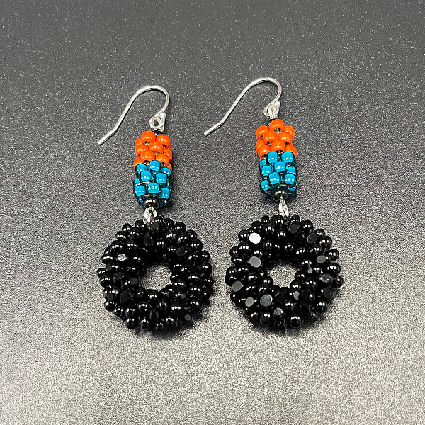 Crochet Circle Earrings by Sher Berman (Silver Earrings) | Artful Home Crochet Circle Earrings by Sher Berman (Silver Earrings) | Artful Home