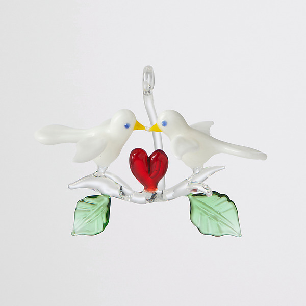 Two Turtle Doves by Kevin McKay (Art Glass Ornament) | Artful Home Two Turtle Doves by Kevin McKay (Art Glass Ornament) | Artful Home