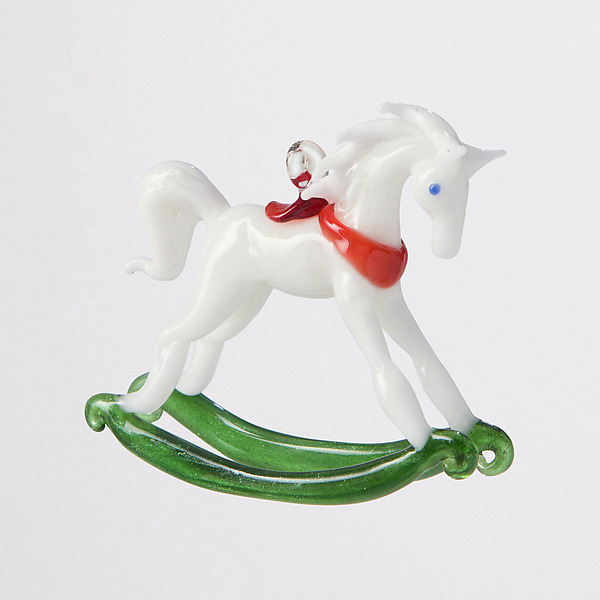 Peppermint Prancer by Kevin McKay (Art Glass Ornament) | Artful Home Peppermint Prancer by Kevin McKay (Art Glass Ornament) | Artful Home
