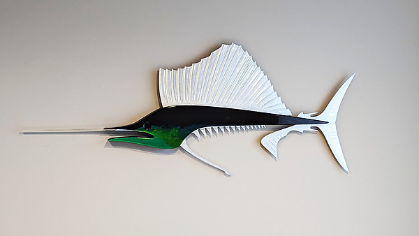 Blue Black Sailfish by Mark Gottschalk (Metal Wall Sculpture) | Artful Home Blue Black Sailfish by Mark Gottschalk (Metal Wall Sculpture) | Artful Home