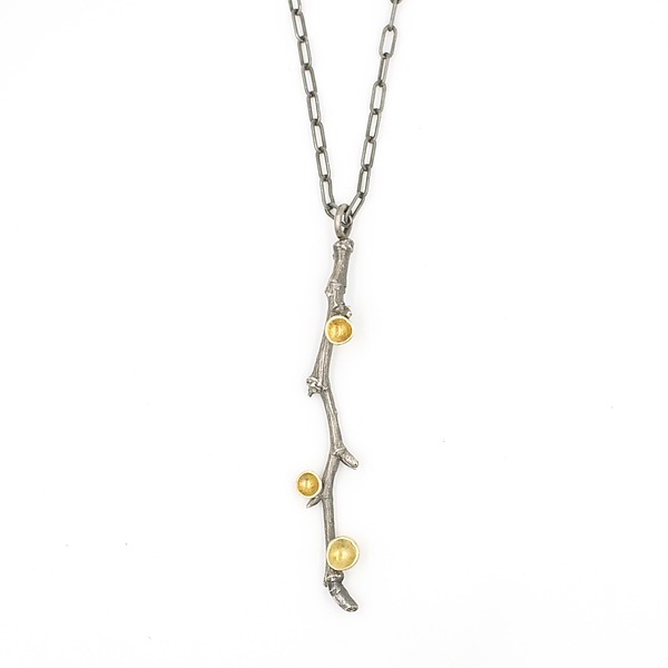 Twig Branch Necklace by Renee Ford (Gold & Silver Necklace) | Artful Home Twig Branch Necklace by Renee Ford (Gold & Silver Necklace) | Artful Home