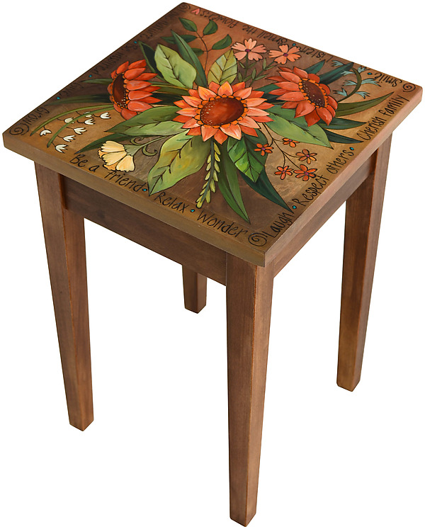 Smell the Flowers End Table by Sticks (Wood Side Table) | Artful Home Smell the Flowers End Table by Sticks (Wood Side Table) | Artful Home