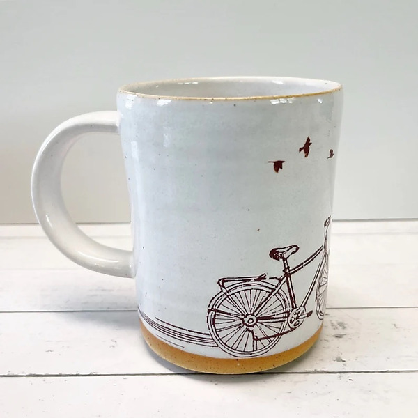 Ride On Cycling Mug by Chris Hudson and Shelly Hail (Ceramic Mug) | Artful Home Ride On Cycling Mug by Chris Hudson and Shelly Hail (Ceramic Mug) | Artful Home