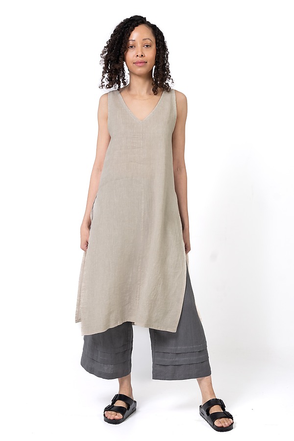 Side Slit Tunic by Go Lightly (Linen Top) | Artful Home Side Slit Tunic by Go Lightly (Linen Top) | Artful Home