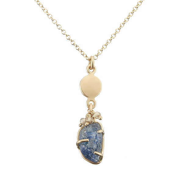 Atlas Pendant Necklace by Michelle Pajak-Reynolds (Gold & Stone Necklace) | Artful Home Atlas Pendant Necklace by Michelle Pajak-Reynolds (Gold & Stone Necklace) | Artful Home