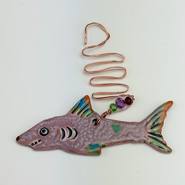 Baby Shark I by Lilia Venier (Ceramic Ornament) | Artful Home Baby Shark I by Lilia Venier (Ceramic Ornament) | Artful Home