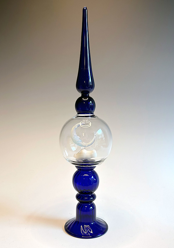 Man-in-the-Moon Spire by Sage Churchill-Foster (Art Glass Sculpture) | Artful Home Man-in-the-Moon Spire by Sage Churchill-Foster (Art Glass Sculpture) | Artful Home