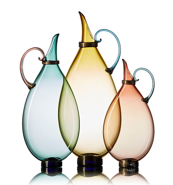 Flat Pitchers by Vetro Vero (Art Glass Pitcher) | Artful Home Flat Pitchers by Vetro Vero (Art Glass Pitcher) | Artful Home