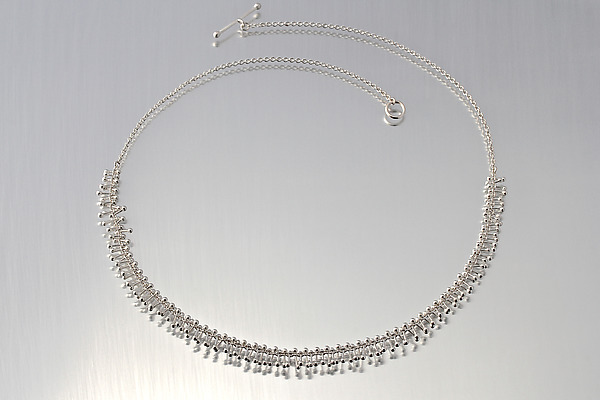 Half Bone Chain Necklace by Elise Moran (Silver Necklace) | Artful Home Half Bone Chain Necklace by Elise Moran (Silver Necklace) | Artful Home