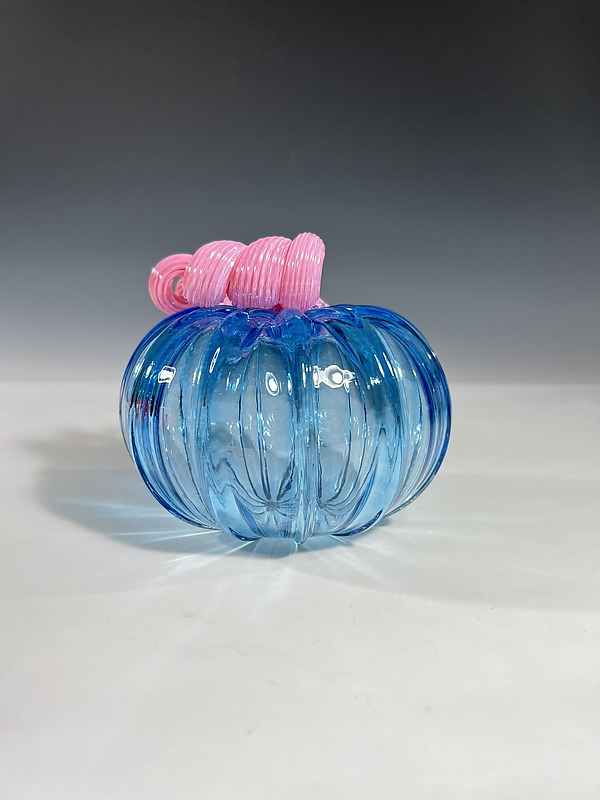 Electric Blue Pumpkin by John Gibbons (Art Glass Pumpkin) | Artful Home Electric Blue Pumpkin by John Gibbons (Art Glass Pumpkin) | Artful Home