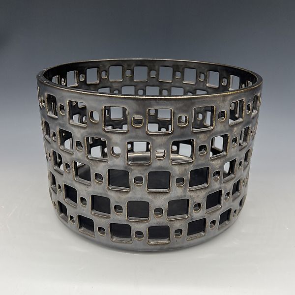 Mid-Centery Modern Square Cut Bowl in Bronze by Lynne Meade (Ceramic Bowl) | Artful Home Mid-Centery Modern Square Cut Bowl in Bronze by Lynne Meade (Ceramic Bowl) | Artful Home