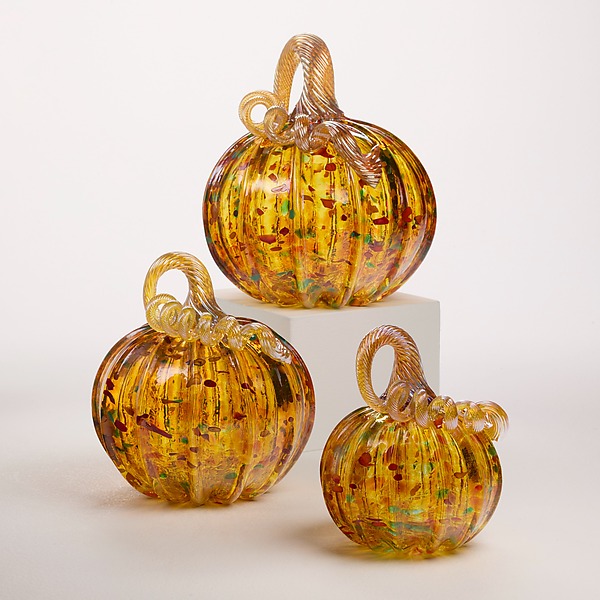Panettone Pumpkins by Ken Hanson and Ingrid Hanson (Art Glass Pumpkin) | Artful Home Panettone Pumpkins by Ken Hanson and Ingrid Hanson (Art Glass Pumpkin) | Artful Home
