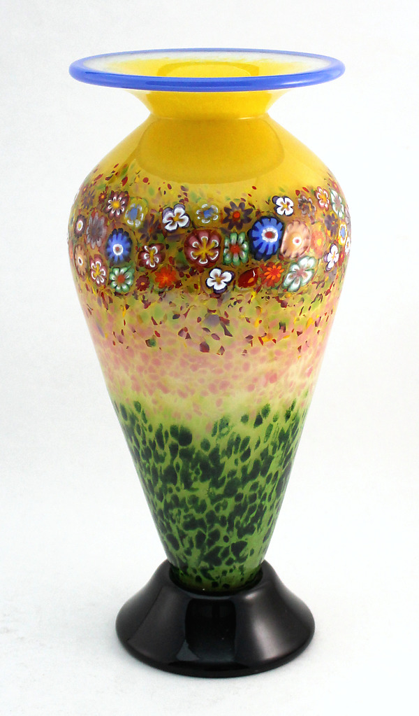 Tall Classic Primrose Wildflower Vase by Ken Hanson and Ingrid Hanson (Art Glass Vase) | Artful Home Tall Classic Primrose Wildflower Vase by Ken Hanson and Ingrid Hanson (Art Glass Vase) | Artful Home