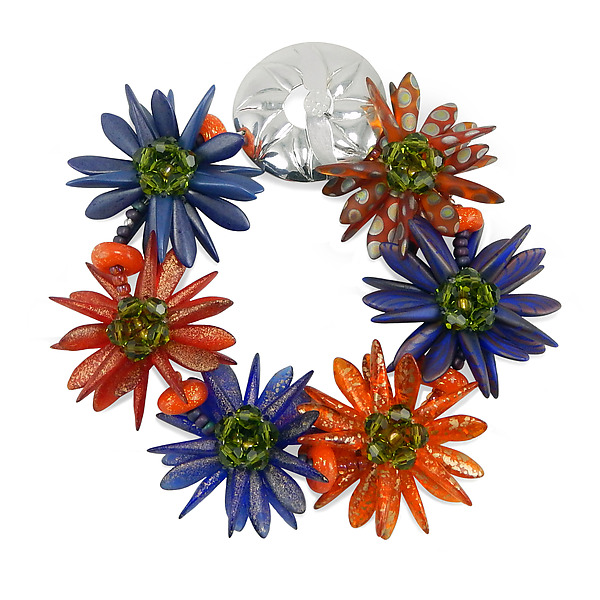 Warm and Cool Bracelet by Kathryn Bowman (Silver Bracelet) | Artful Home Warm and Cool Bracelet by Kathryn Bowman (Silver Bracelet) | Artful Home