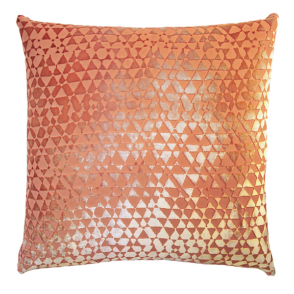Triangles Velvet Pillow by Kevin O Triangles Velvet Pillow by Kevin O