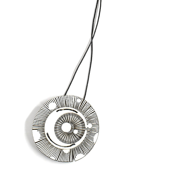 Menulis Necklace by Karole Mazeika (Leather Necklace) | Artful Home Menulis Necklace by Karole Mazeika (Leather Necklace) | Artful Home