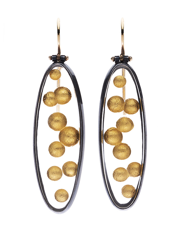 Gold Bubble Earrings by Ryan Gardner (Gold, Silver & Stone Earrings) | Artful Home Gold Bubble Earrings by Ryan Gardner (Gold, Silver & Stone Earrings) | Artful Home