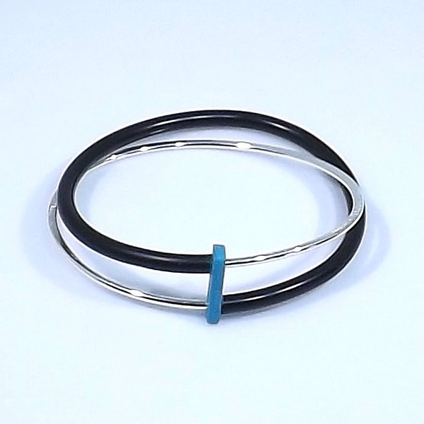 Intersect Bangle by Laura Hutchcroft (Silver Bracelet) | Artful Home Intersect Bangle by Laura Hutchcroft (Silver Bracelet) | Artful Home