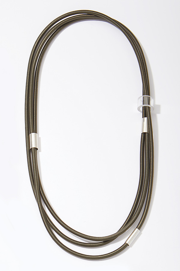 Bungee Wrap Necklace by Laura Hutchcroft (Multi Media Necklace) | Artful Home Bungee Wrap Necklace by Laura Hutchcroft (Multi Media Necklace) | Artful Home