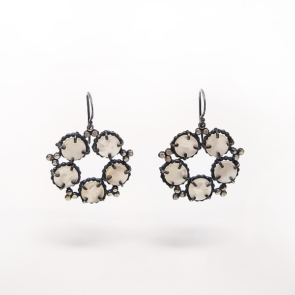 Constellation Earrings by Alice Scott (Silver & Mother-of-Pearl Earrings) | Artful Home Constellation Earrings by Alice Scott (Silver & Mother-of-Pearl Earrings) | Artful Home