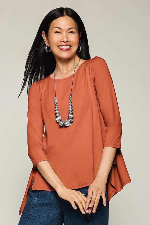 3/4 Sleeve Brighton Top by Lisa Bayne (Knit Top) | Artful Home 3/4 Sleeve Brighton Top by Lisa Bayne (Knit Top) | Artful Home