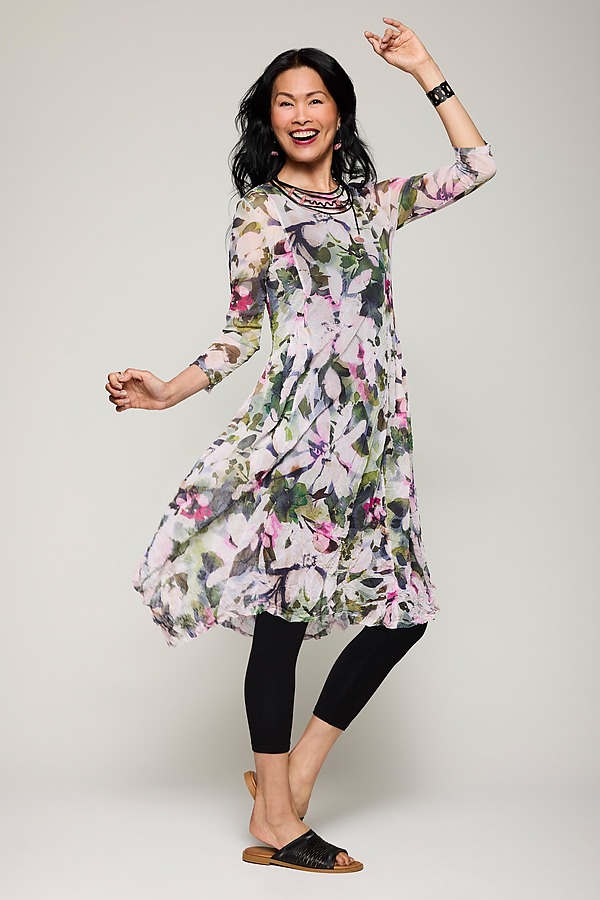 Mesh Calla Dress by Lisa Bayne (Knit Dress) | Artful Home Mesh Calla Dress by Lisa Bayne (Knit Dress) | Artful Home
