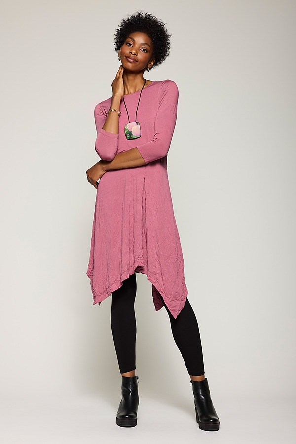 Asymmetrical Tracy Dress by Lisa Bayne (Crinkled Jersey Dress) | Artful Home Asymmetrical Tracy Dress by Lisa Bayne (Crinkled Jersey Dress) | Artful Home
