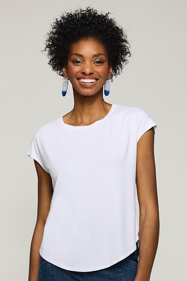 Julia Cap Sleeve Tee by Lisa Bayne (Knit Top) | Artful Home Julia Cap Sleeve Tee by Lisa Bayne (Knit Top) | Artful Home