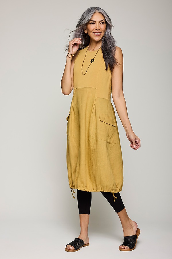 Breezy Pieced Tank Dress by Lisa Bayne (Bamboo/Linen Dress) | Artful Home Breezy Pieced Tank Dress by Lisa Bayne (Bamboo/Linen Dress) | Artful Home