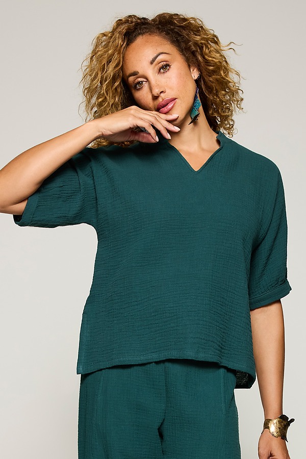 Gauze Provo Top by Lisa Bayne (Woven Top) | Artful Home Gauze Provo Top by Lisa Bayne (Woven Top) | Artful Home