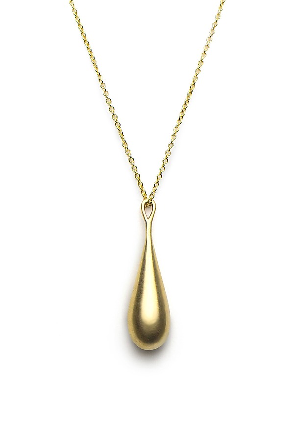 Medium Liquid Gold Drop Pendant by Olivia Shih (Gold Necklace) | Artful Home Medium Liquid Gold Drop Pendant by Olivia Shih (Gold Necklace) | Artful Home