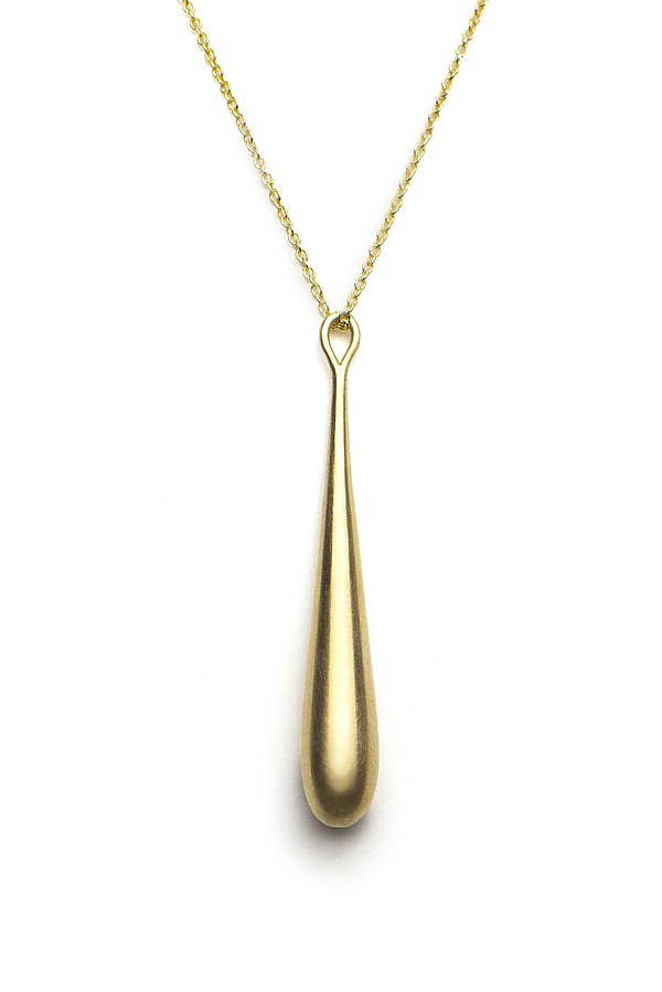 Large Liquid Gold Drop Pendant by Olivia Shih (Gold Necklace) | Artful Home Large Liquid Gold Drop Pendant by Olivia Shih (Gold Necklace) | Artful Home