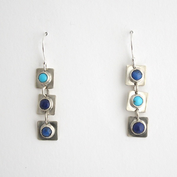 Blue Lattice Earrings by Stephanie O Blue Lattice Earrings by Stephanie O