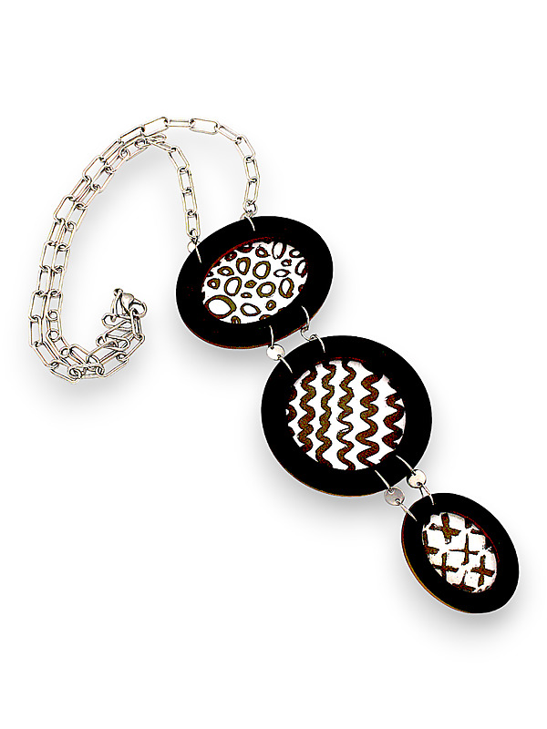 Graffiti Necklace by Dawn Lombard (Mixed-Media Necklace) | Artful Home Graffiti Necklace by Dawn Lombard (Mixed-Media Necklace) | Artful Home