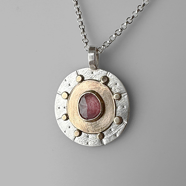 Ren Necklace by McKenzie Mendel (Gold, Silver & Stone Necklace) | Artful Home Ren Necklace by McKenzie Mendel (Gold, Silver & Stone Necklace) | Artful Home