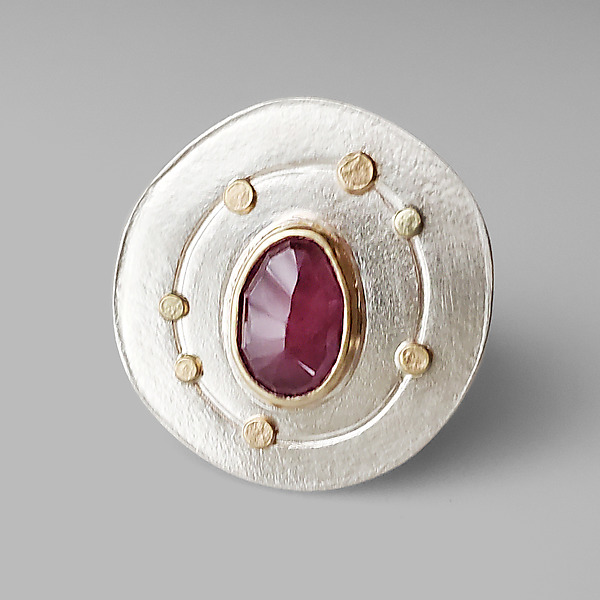 Daphne Ring by McKenzie Mendel (Gold, Silver & Stone Ring - Size 6.5) | Artful Home Daphne Ring by McKenzie Mendel (Gold, Silver & Stone Ring - Size 6.5) | Artful Home