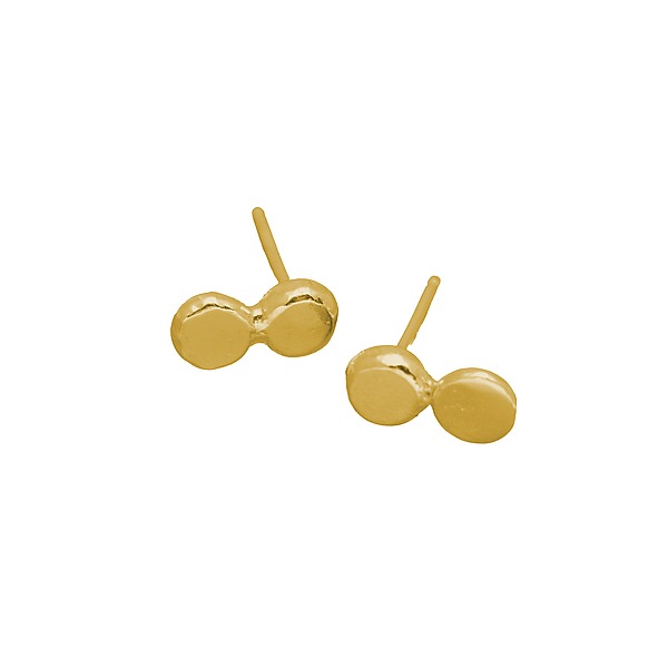 Double Dot Earrings by Liz Hanson (Gold Earrings) | Artful Home Double Dot Earrings by Liz Hanson (Gold Earrings) | Artful Home