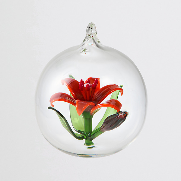 Crimson Lily by Dan Albrecht (Art Glass Ornament) | Artful Home Crimson Lily by Dan Albrecht (Art Glass Ornament) | Artful Home