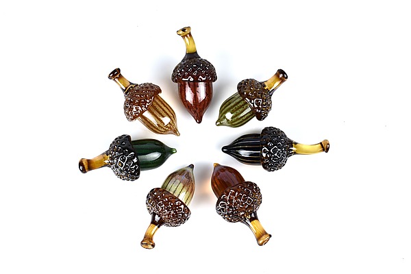 Acorn Bunch, Set of Seven by Bay Blown Glass (Art Glass Sculpture) | Artful Home Acorn Bunch, Set of Seven by Bay Blown Glass (Art Glass Sculpture) | Artful Home