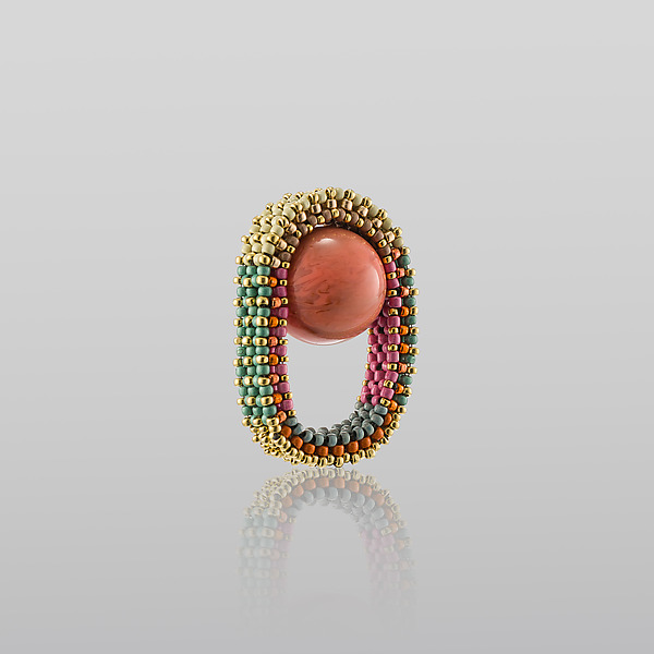 Pod Ring by Maracole Bijoux (Beaded Ring) | Artful Home Pod Ring by Maracole Bijoux (Beaded Ring) | Artful Home