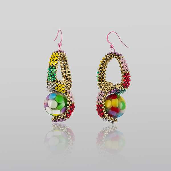 Pills Earrings by Maracole Bijoux (Beaded Earrings) | Artful Home Pills Earrings by Maracole Bijoux (Beaded Earrings) | Artful Home