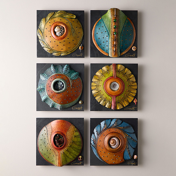 Windows to the Earth by Vicki Grant (Ceramic Wall Sculpture) | Artful Home Windows to the Earth by Vicki Grant (Ceramic Wall Sculpture) | Artful Home