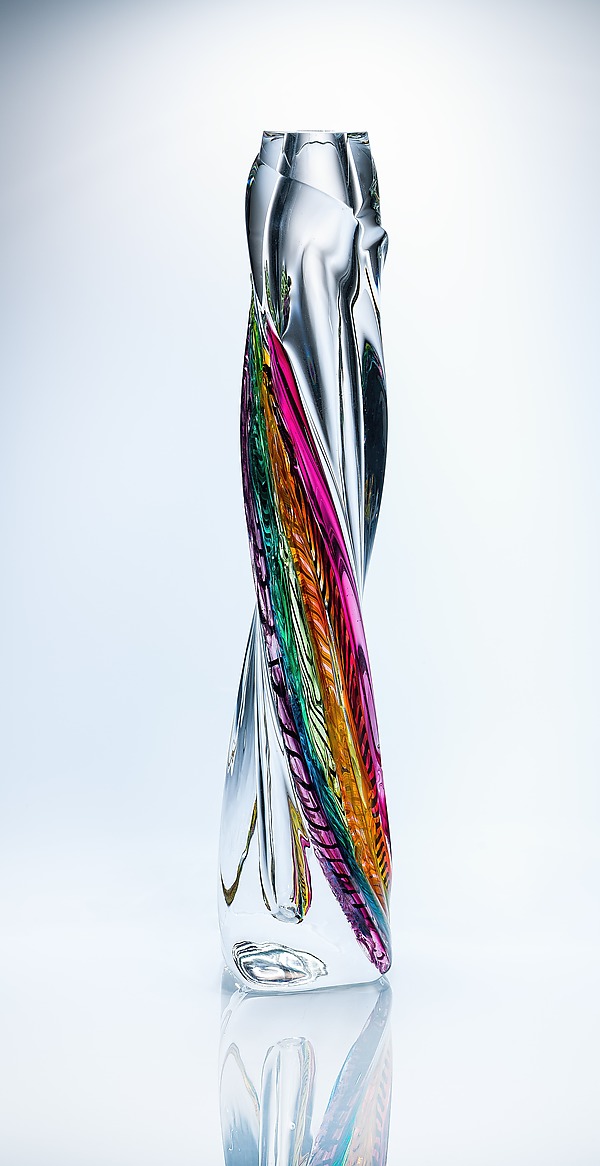 Rainbow Twist by Mike Wallace (Art Glass Sculpture) | Artful Home Rainbow Twist by Mike Wallace (Art Glass Sculpture) | Artful Home